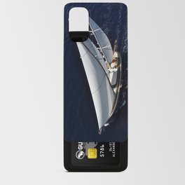 aerial photograph of luxury sailboat Android Card Case