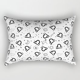 Libra zodiac sign hand drawn seamless pattern Rectangular Pillow