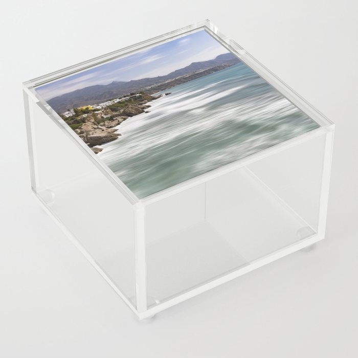 Nerja Coastline Acrylic Box