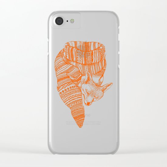 FOX IN THE SNOW Clear iPhone Case