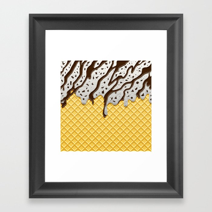 Cookie Ice Cream Framed Art Print