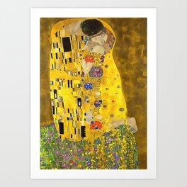 The Lovers Kiss After Klimt Art Print