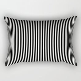 Simple Black & White Licorice Cabana Stripe Rectangular Pillow
