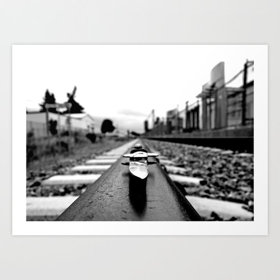 Train track stiletto Art Print