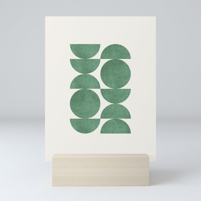 Green Retro Scandinavian - Mid Century Modern Mini Art Print