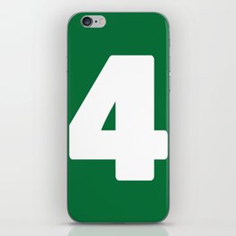 4 (White & Olive Number) iPhone Skin