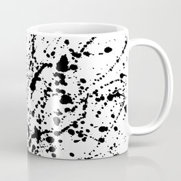 Splat Black on White Coffee Mug