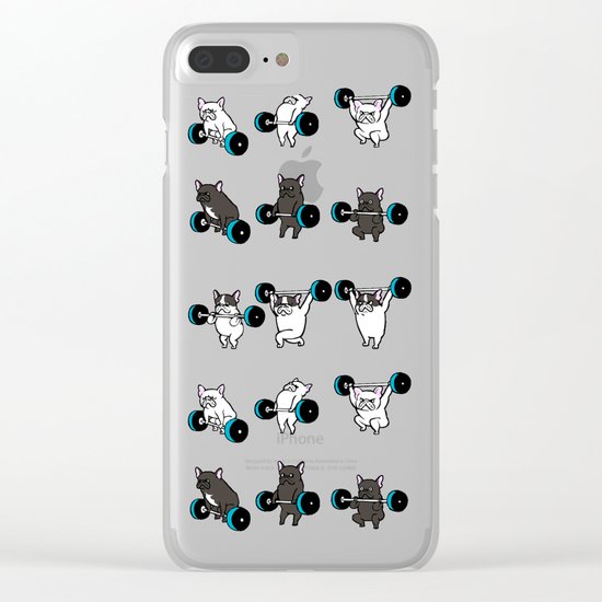 OLYMPIC LIFTING FRENCHIE Clear iPhone Case