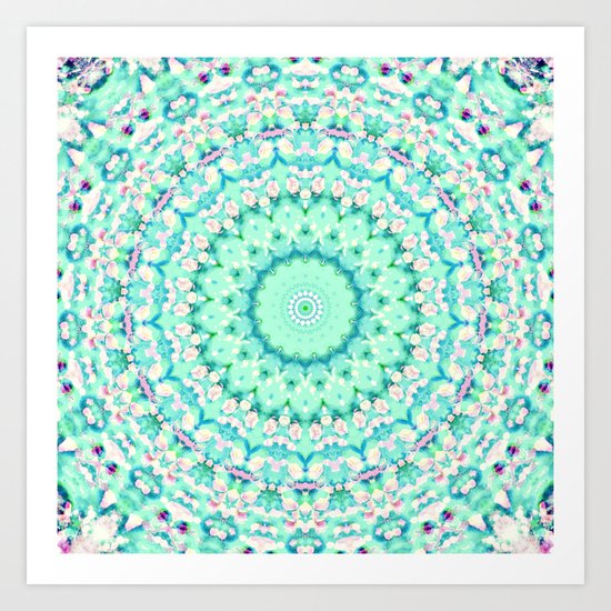 ARABESQUE SPRING MINT Art Print