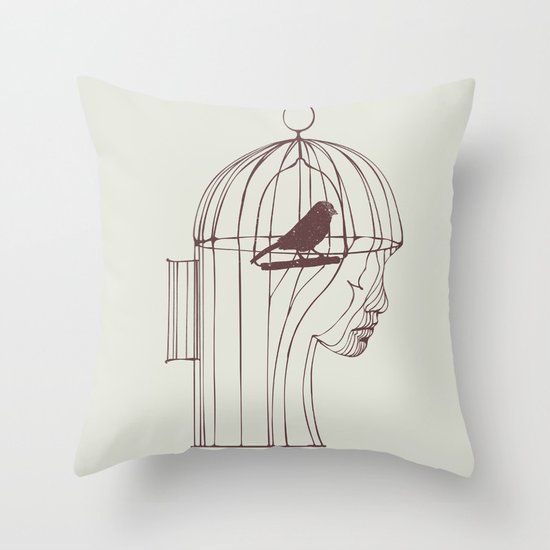 Be Alone Throw Pillow