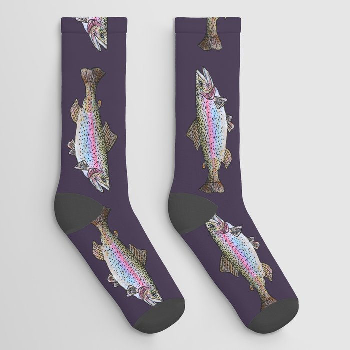 Rainbow Trout Drawing  Socks