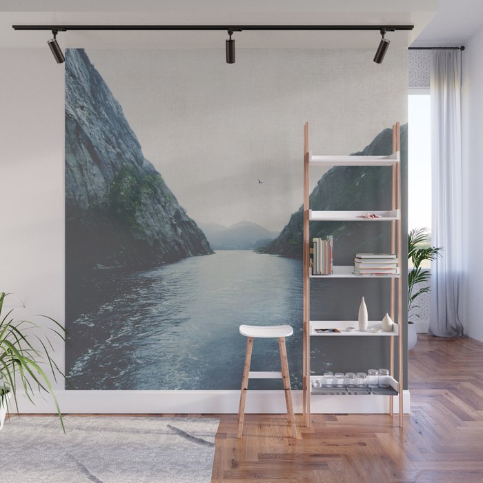 Mountain photography - Landscape Norway Wanderlust Travel Photo Wall Mural