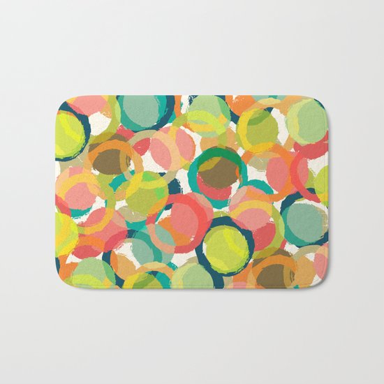 COLORFUL CIRCLES PATTERN Bath Mat