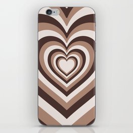 Retro Hearts in Hypnotic pattern (xii 2021) iPhone Skin