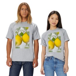 Yellow Citrons on Gray Background in Illuminating & Ultimate Gray Palette #decor #society6 #buyart T Shirt