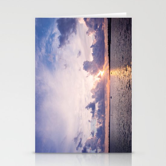 Purple Sunset Stationery Cards