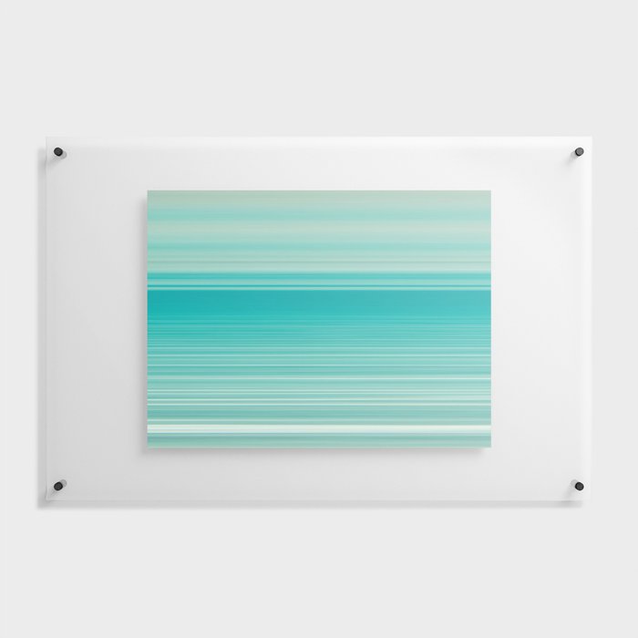 clear sea gradient Floating Acrylic Print