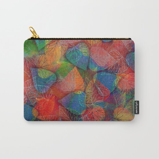 Multicolor Leaves Carry-All Pouch