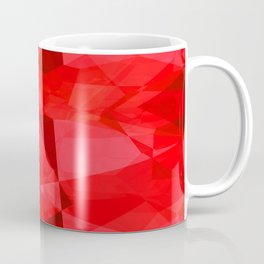Mottled Red Poinsettia 1 Ephemeral Abstract Polygons 2 Coffee Mug