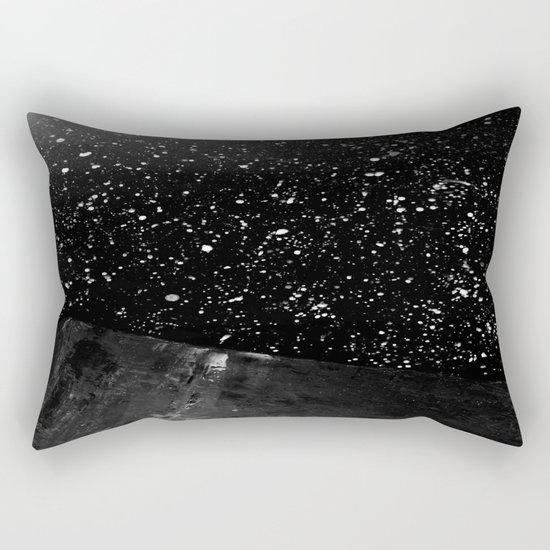 Moon Rising in the dark Black and White Rectangular Pillow