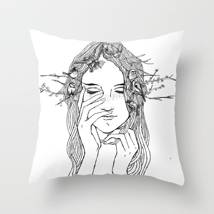 close your eyes, then you will see Throw Pillow