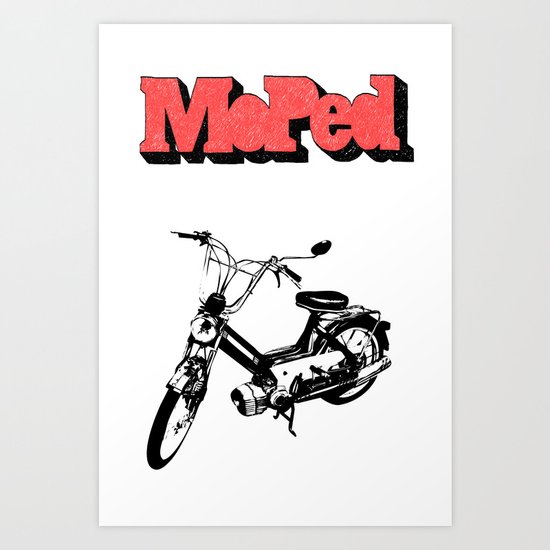 Moped Art Print