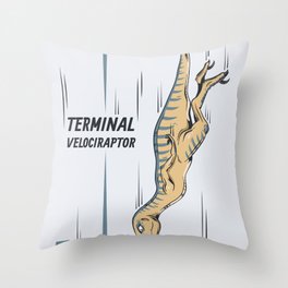 Terminal Velociraptor Throw Pillow