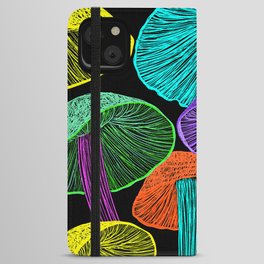 Magic Mushroom Midnight Garden iPhone Wallet Case