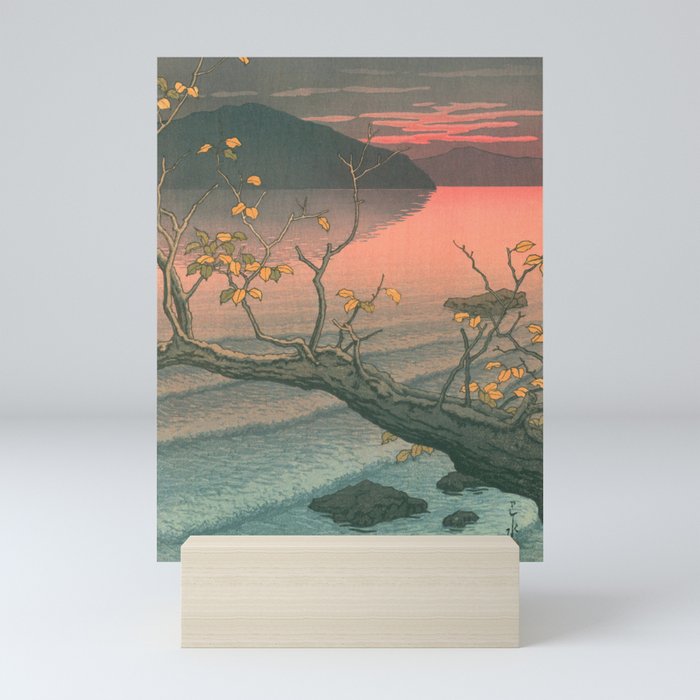 Sunset At Lake Towada, Nenokuchi - Vintage Japanese Woodblock