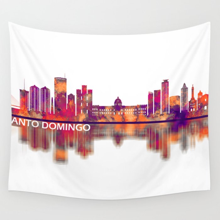 Santo Domingo Dominican Republic Skyline Wall Tapestry by NextWay Art  Society6