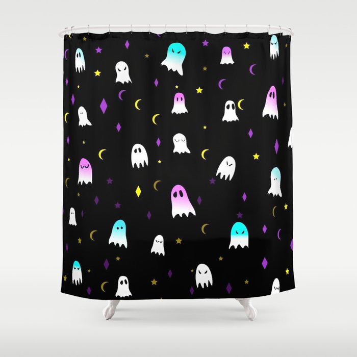 colorful ghost Shower Curtain