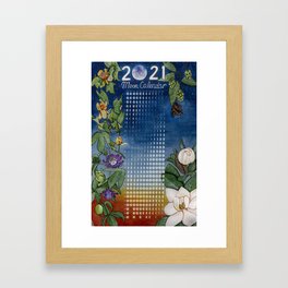 Moon Calendar for 2021 Framed Art Print