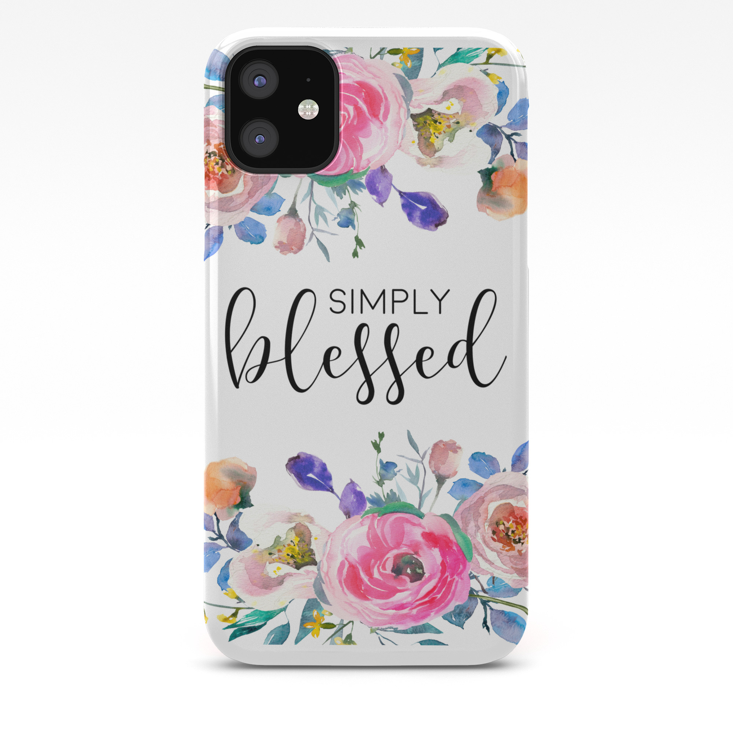 Simply Blessed Gallery Wall Inspirational Quote Printable Wall Art Iphone Case By Printableartsy Society6