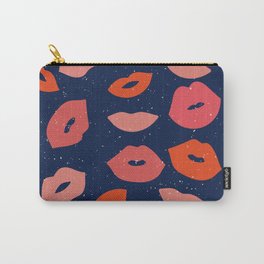 Vector background with Lips seamless pattern for wedding and Valentine's Carry-All Pouch
