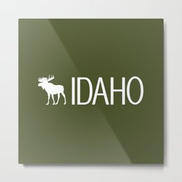 Idaho: Moose (Mountain Green) Metal Print | Meridian, Usa, Twin, National, Idaho, Id, Park, State, Rocky, Pocatello 