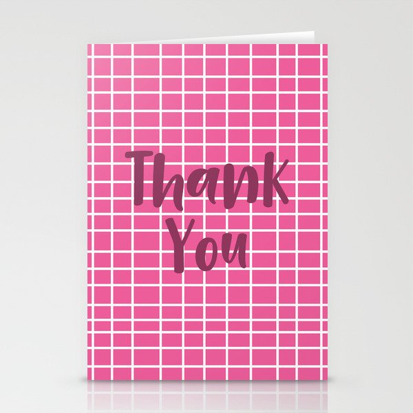Squares of Pink Stationery Cards