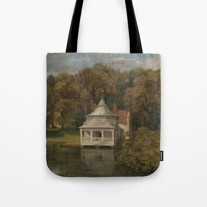 House by a lake by John Constable Tote Bag
