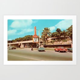 Vintage Austin Motel Art Print