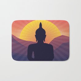 Buddha : Vesak Day Bath Mat | Indian, Buddhism, Vesak, Symbol, Statue, Style, Yoga, Graphicdesign, Religion, Peace 