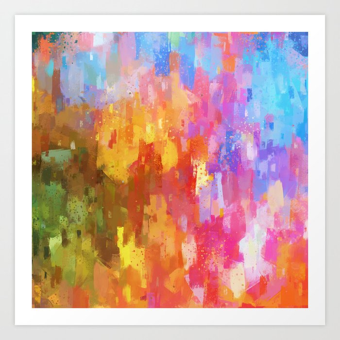 Patina Series Colorful Abstract 2 Art Print