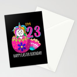 23 Year Old Age Birth Kawaii Unicorn Easter Sunday Stationery Card