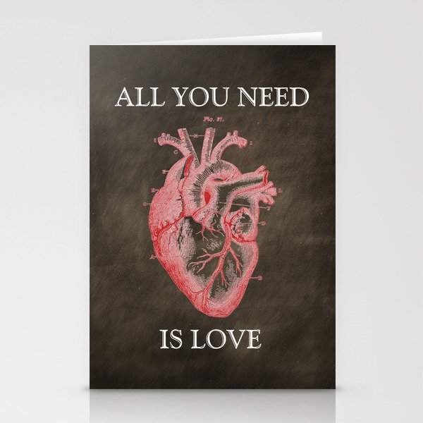 Anatomy Art - All You Need Is Love Stationery Cards