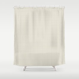 Sage green small grid minimal pattern Shower Curtain