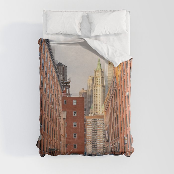 New York City Surreal Collage Duvet Cover