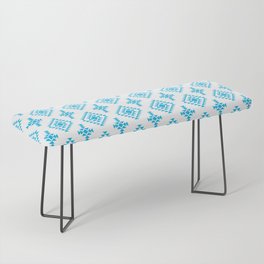 Turquoise Native American Tribal Pattern Bench