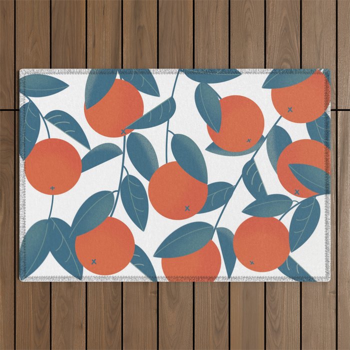 oranges pattern illustration Outdoor Rug