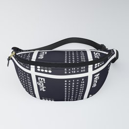 Basic Times Table Chart Fanny Pack