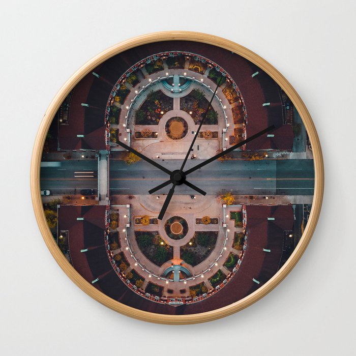 Crescent Centre Wall Clock