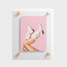 These Boots - Glitter Pink II Floating Acrylic Print