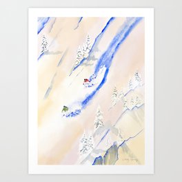 Powder Skiing 3 Art Print